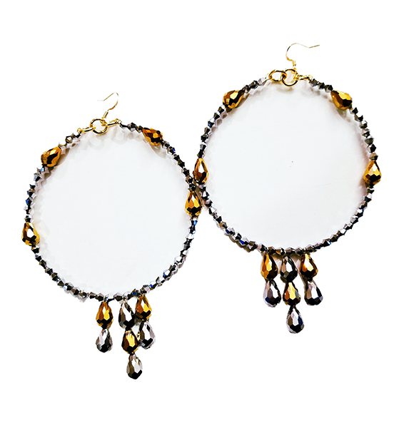 Mixed Metallic Chandelier Earrings image 0