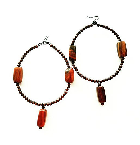 WOOD GRAIN EARRINGS image 0