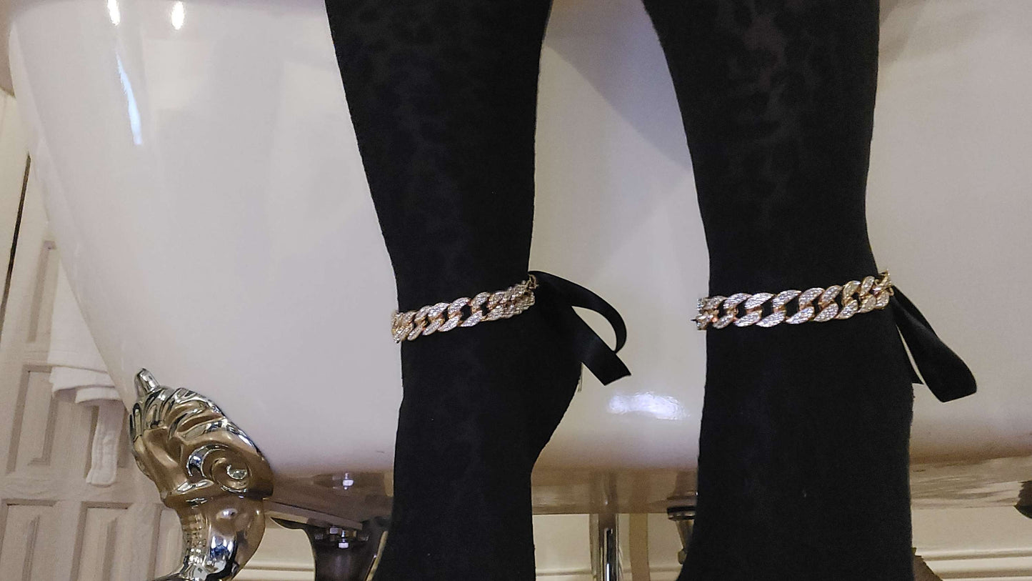 Bling Link Anklet Set image 1