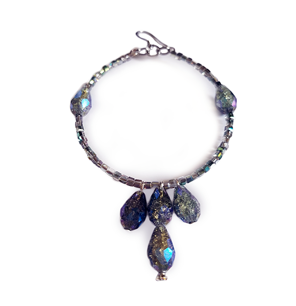 SMALL DENIM CHANDELIER EARRINGS image 0
